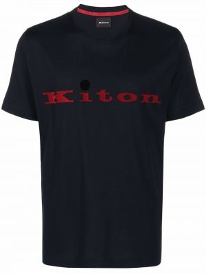 Camiseta con estampado Kiton azul