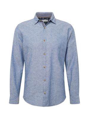 Rifľová košeľa Jack & Jones modrá