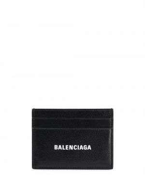 Portefeuille à imprimé Balenciaga noir