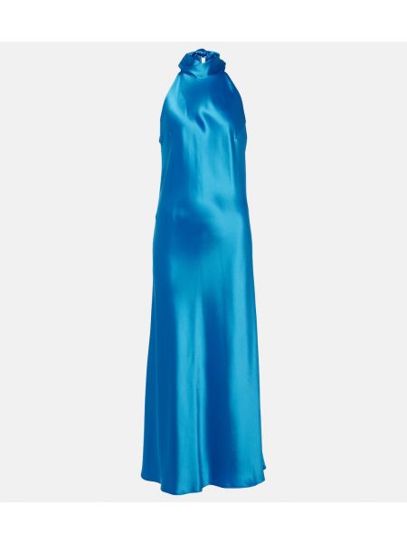 Платье миди Galvan синее