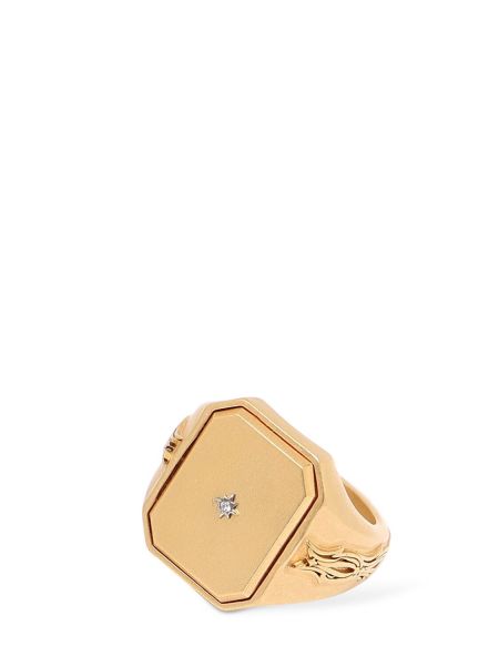 Anillo de cristal Maison Margiela dorado