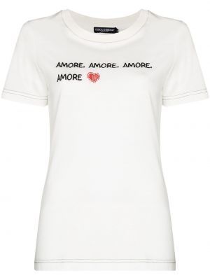 Camiseta con estampado Dolce & Gabbana blanco