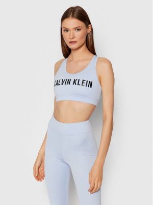 Calvin Klein Performance Sportovní podprsenka Medium Support 00GWF0K157 Modrá