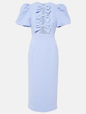 Midi šaty s mašľou Rebecca Vallance modrá
