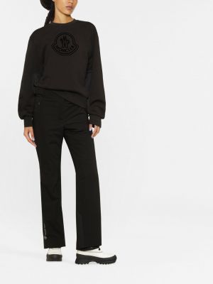 Černé přiléhavé rovné kalhoty Moncler Grenoble