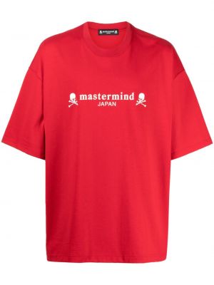 T-shirt con stampa Mastermind Japan rosso
