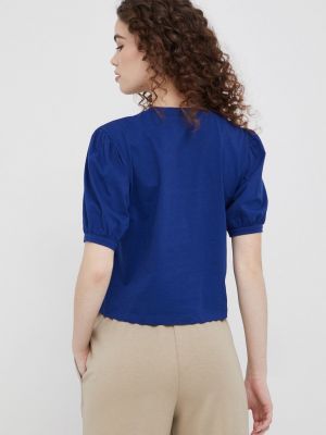 Tricou din bumbac Sisley albastru