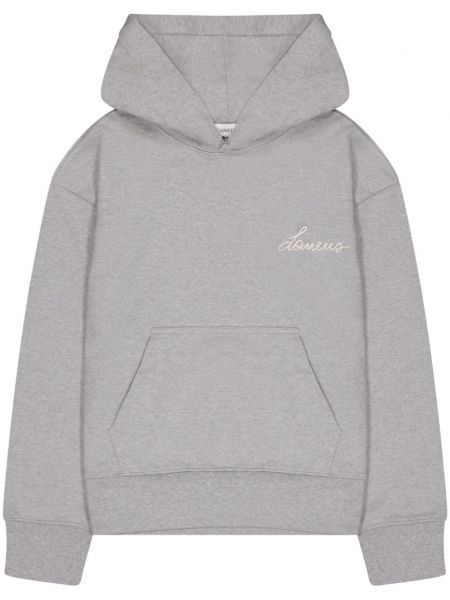 Işlemeli hoodie Laneus gri