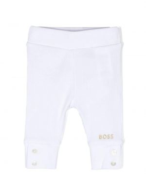 Leggings con stampa Boss Kidswear bianco