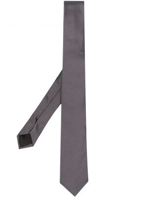 Corbata con bordado Moschino gris