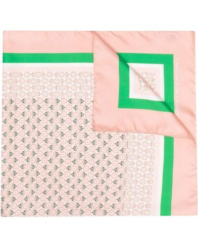 Pañuelo de seda con estampado geométrico Ermanno Scervino rosa