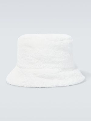 Pelz mütze mit stickerei Marni weiß