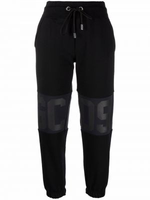 Памучни спортни панталони Gcds черно