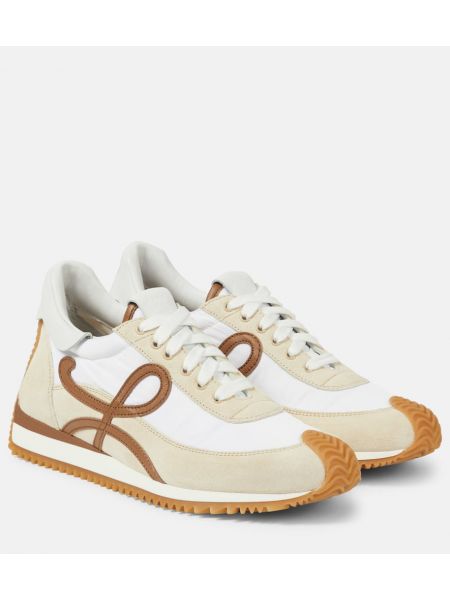 Semsket skinn sneakers Loewe beige