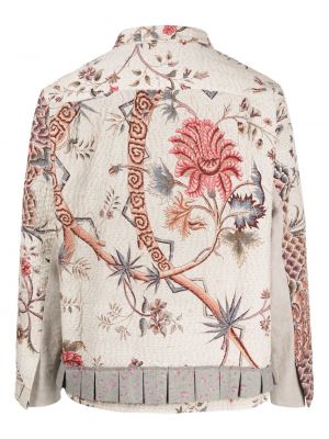 Květinová bavlněná bunda s potiskem By Walid