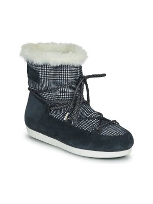 Čizme za snijeg s krznom karirane Moon Boot plava