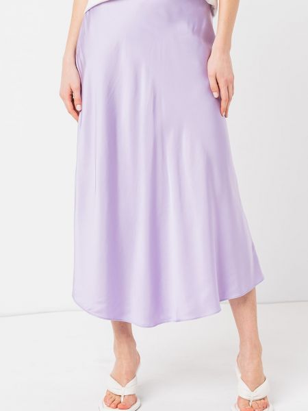 Атласная юбка миди Esprit фиолетовая