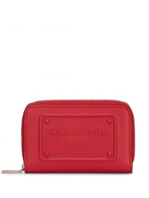 Кожено портмоне Dolce & Gabbana червено