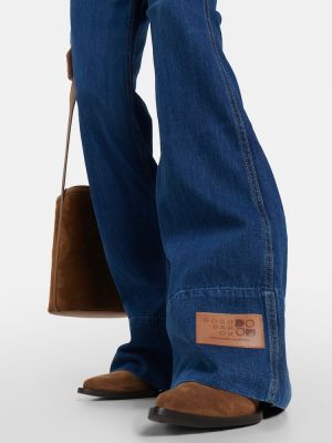 Zvonové džíny s vysokým pasem Dodo Bar Or modré