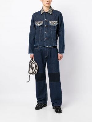 Jeansjacke mit print mit zebra-muster Bluemarble blau