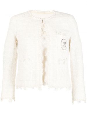 Tweed dzseki Chanel Pre-owned fehér