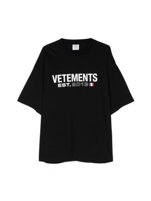 Czarna koszulka Vetements