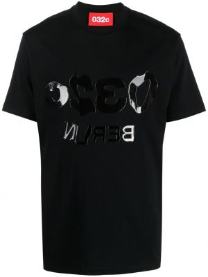 Памучна тениска с принт 032c черно