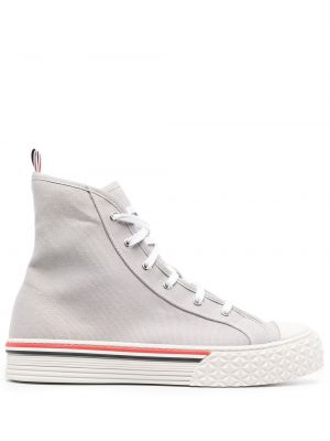 Sneakers a righe Thom Browne grigio