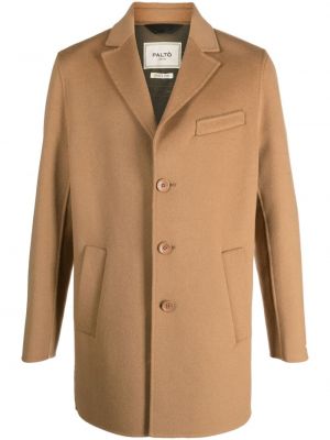 Vlnený kabát Paltò hnedá