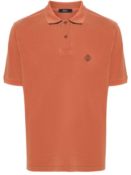 Поло тениска бродирана Herno оранжево