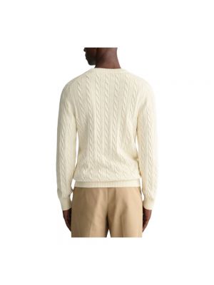 Suéter de cuello redondo Gant blanco