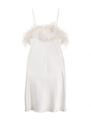 Saténové šaty s perlami Gilda & Pearl bílé