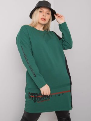 Tunika s dlhými rukávmi Fashionhunters zelená