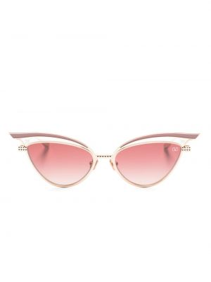 Spalvų gradiento rašto akiniai nuo saulės Valentino Eyewear auksinė