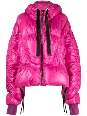 Pernata jakna s kapuljačom Khrisjoy ružičasta