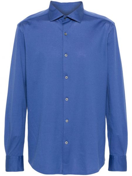 Риза Zegna синьо