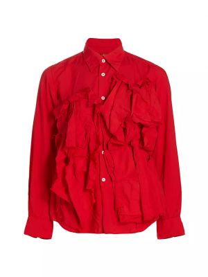 Украшенная рубашка с длинными рукавами Comme Des Garçons красный