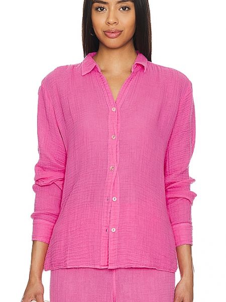 Camicia con bottoni di piuma con motivo a stelle Michael Stars rosa
