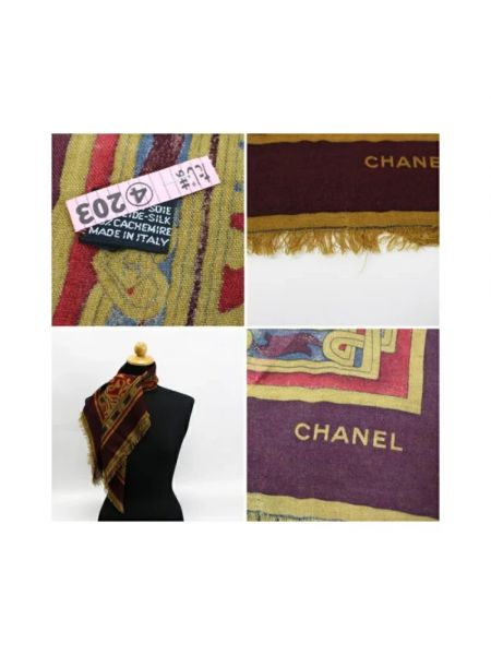Bufanda de seda Chanel Vintage rojo