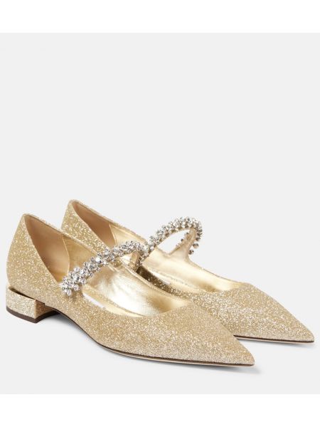 Pumpar med remmar Jimmy Choo guld