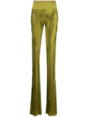 Pantaloni din satin Rick Owens verde