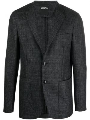 Ull lang blazer Zegna grå