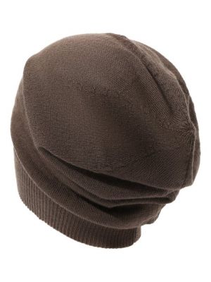 Кашемировая шапка Rick Owens коричневая