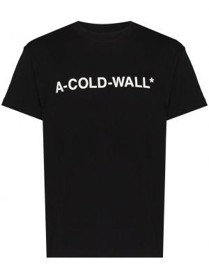 Baskılı pamuk tişört A-cold-wall* siyah