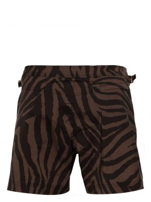 Shorts mit print mit zebra-muster Tom Ford braun