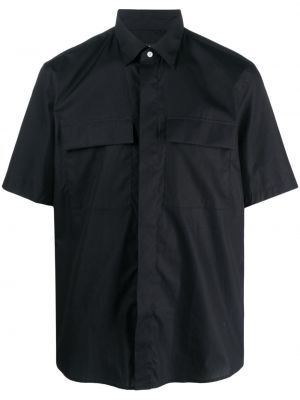 Koszula bawełniana z kieszeniami Low Brand czarna