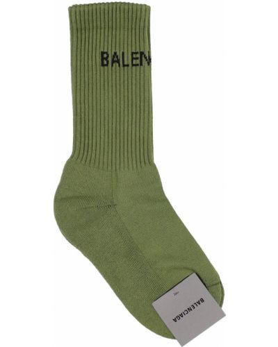Памучни спортни чорапи Balenciaga каки