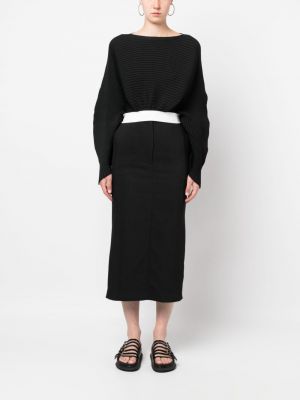Sweter plisowany Issey Miyake czarny