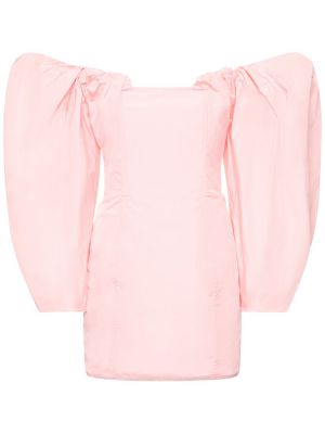 Mini obleka iz krep tkanine Jacquemus roza