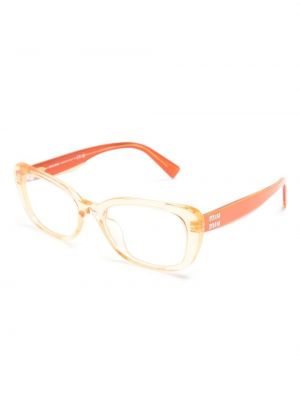 Lunettes de vue transparentes Miu Miu Eyewear orange